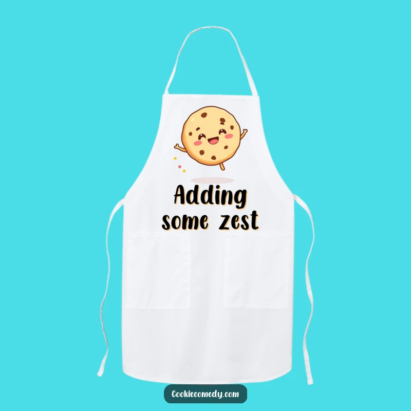 Funny Sprinkle Bounce Cookie Apron: Kitchen Fun & Gleeful Character