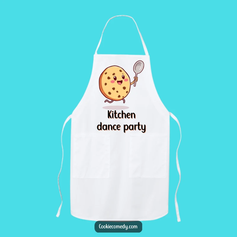 Funny Dancing Spoon Cookie Apron: Kitchen Rhythm & Enthusiastic Fun