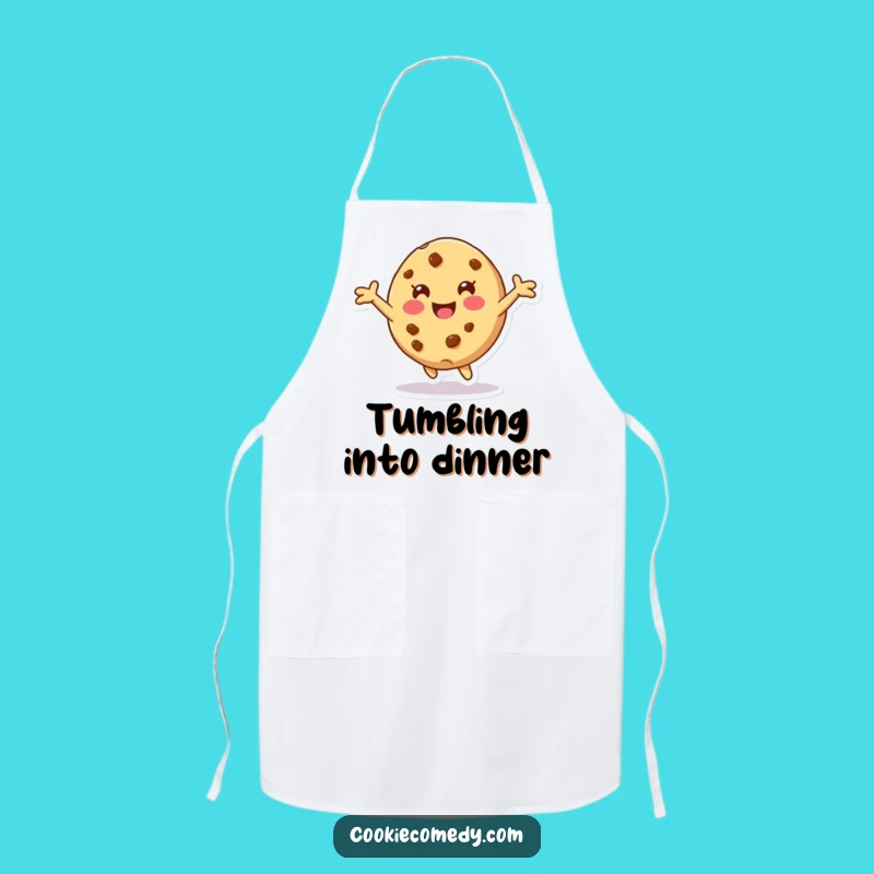 Funny Tumbling Cookie Apron: Kitchen Fun & Playful Character