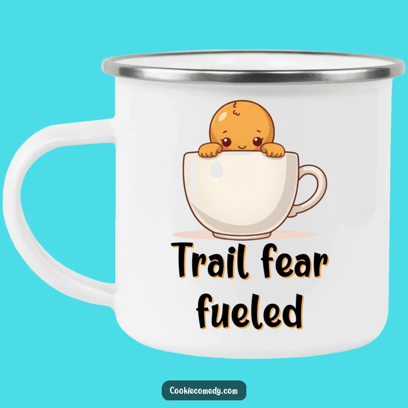 Funny Shy Gingerbread Camping Mug: Coffee Break Outdoors, Rugged Funny Gift