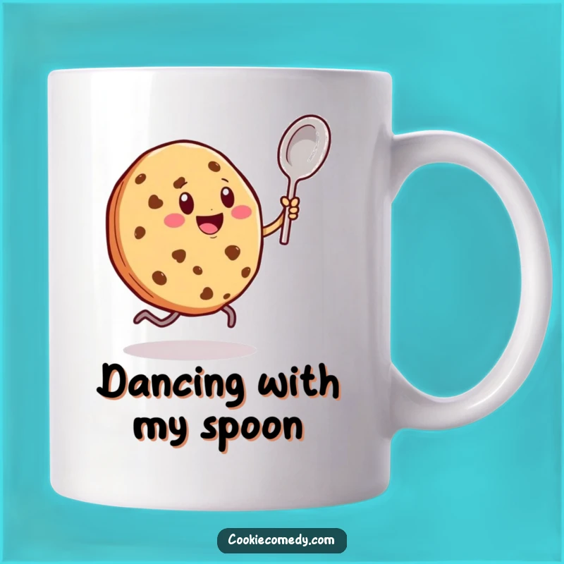 Funny Dancing Cookie Mug: Enthusiastic Spoon Dance - A Perfect Funny Gift