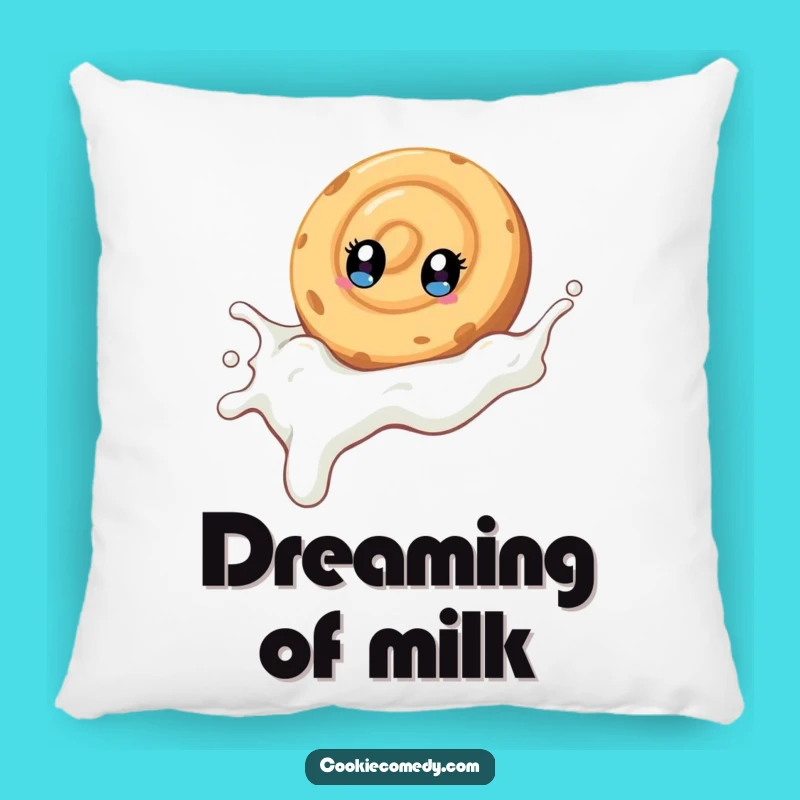 Funny Swirl Cookie Pillow: Cozy Up with a Milk Adventure, Soft Funny Gift