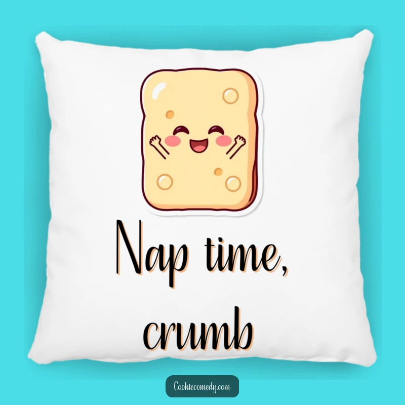 Funny Biscuit Pillow: Snuggle Up with a Happy Cookie Character, Cozy Funny Gift