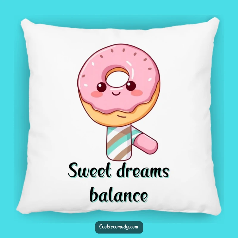 Funny Donut Candy Cane Pillow: Cozy Sweetness, Soft Funny Gift for Relaxation