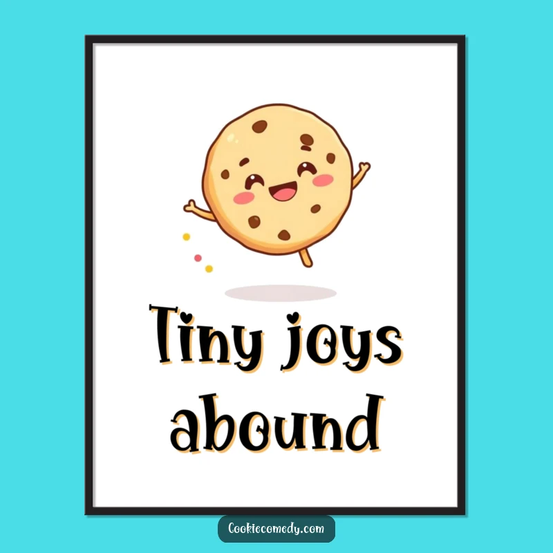 Funny Sprinkle Bounce Cookie Digital Art: Instant Gleeful Decor