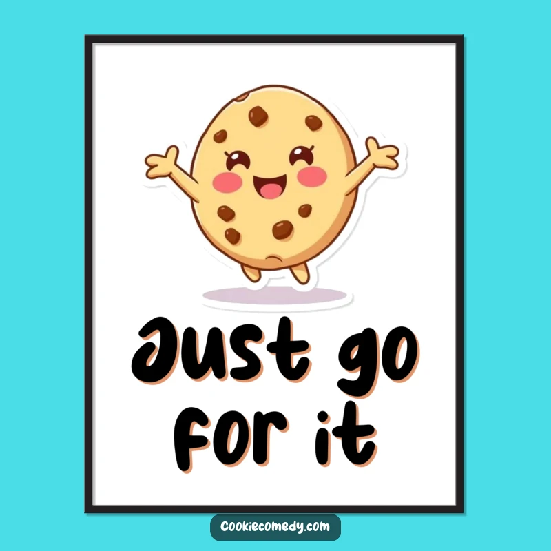 Funny Tumbling Cookie Digital Art: Instant Playful Decor