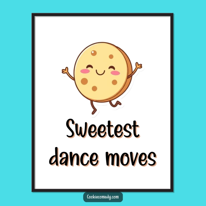 Funny Cookie Dance Digital Art - Round Character Sweet Download