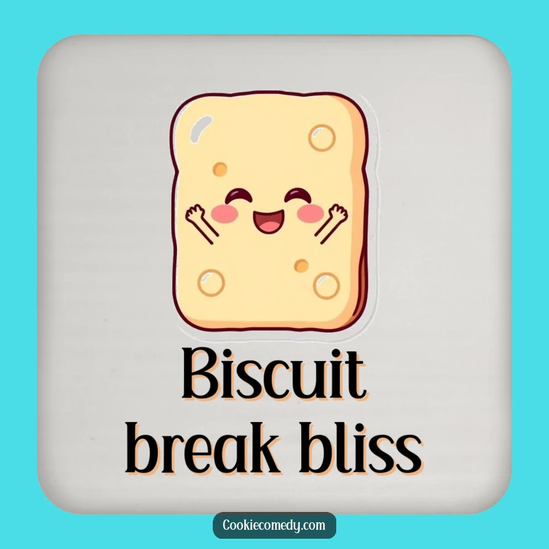 Funny Biscuit Coasters: Protect Surfaces with a Happy Character, Whimsical Funny Gift