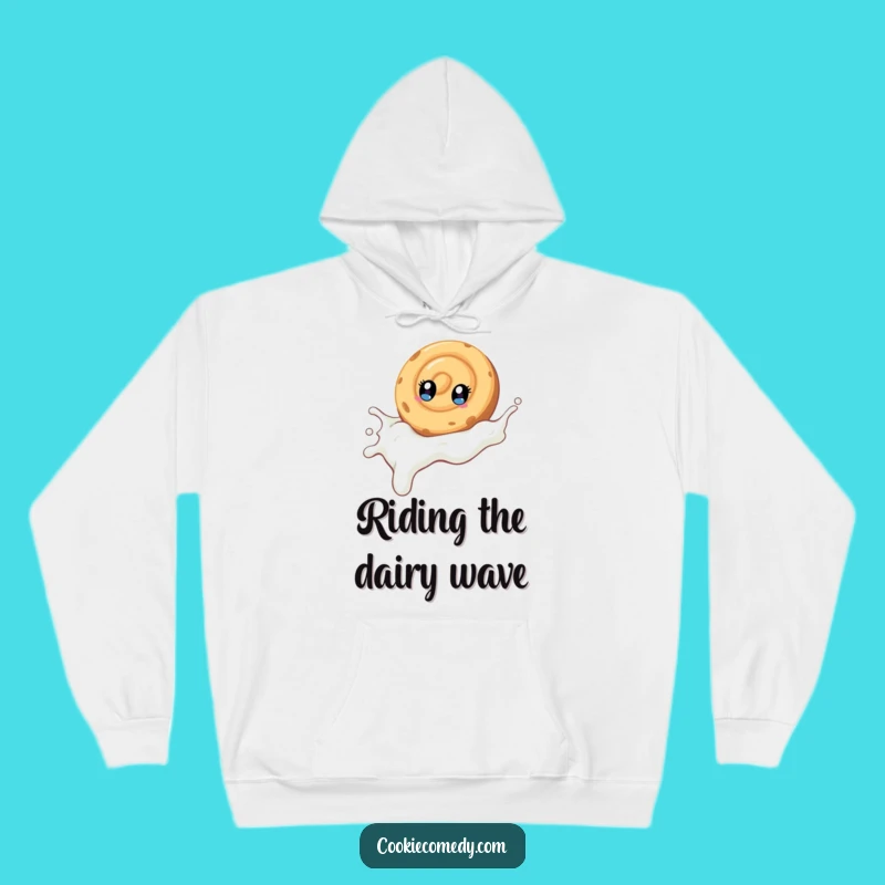 Funny Swirl Cookie Hoodie: Cozy Up with a Milk Slide, Ultimate Funny Gift