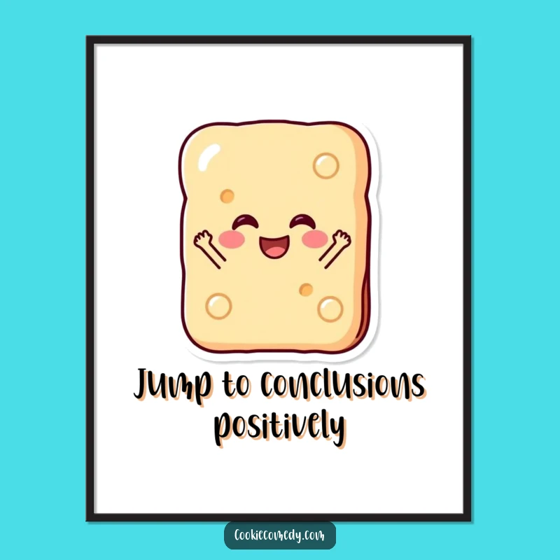 Free Printable Wall Art: Happy Biscuit Jumping - Funny Downloadable Art for Your Home