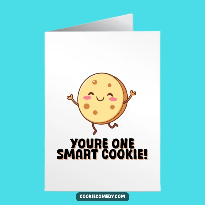 Free Printable Dancing Cookie Congrats Card: Sweet Victory Downloadable Gift