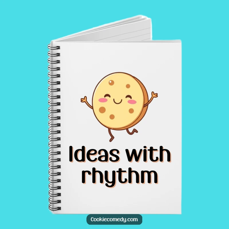 Funny Cookie Dance Notebook - Round Character Journal Gift