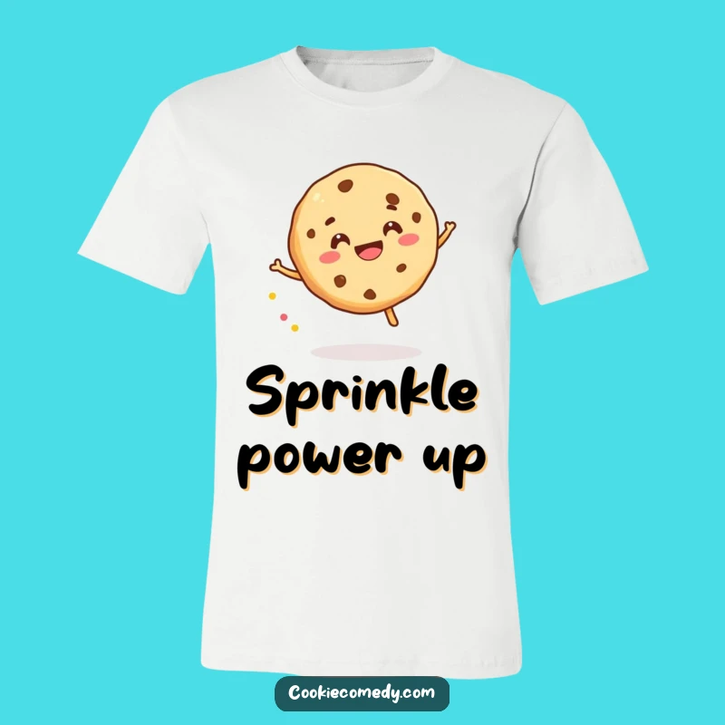 Funny Sprinkle Bounce Cookie T-Shirt: Wearable Joy & Gleeful Character